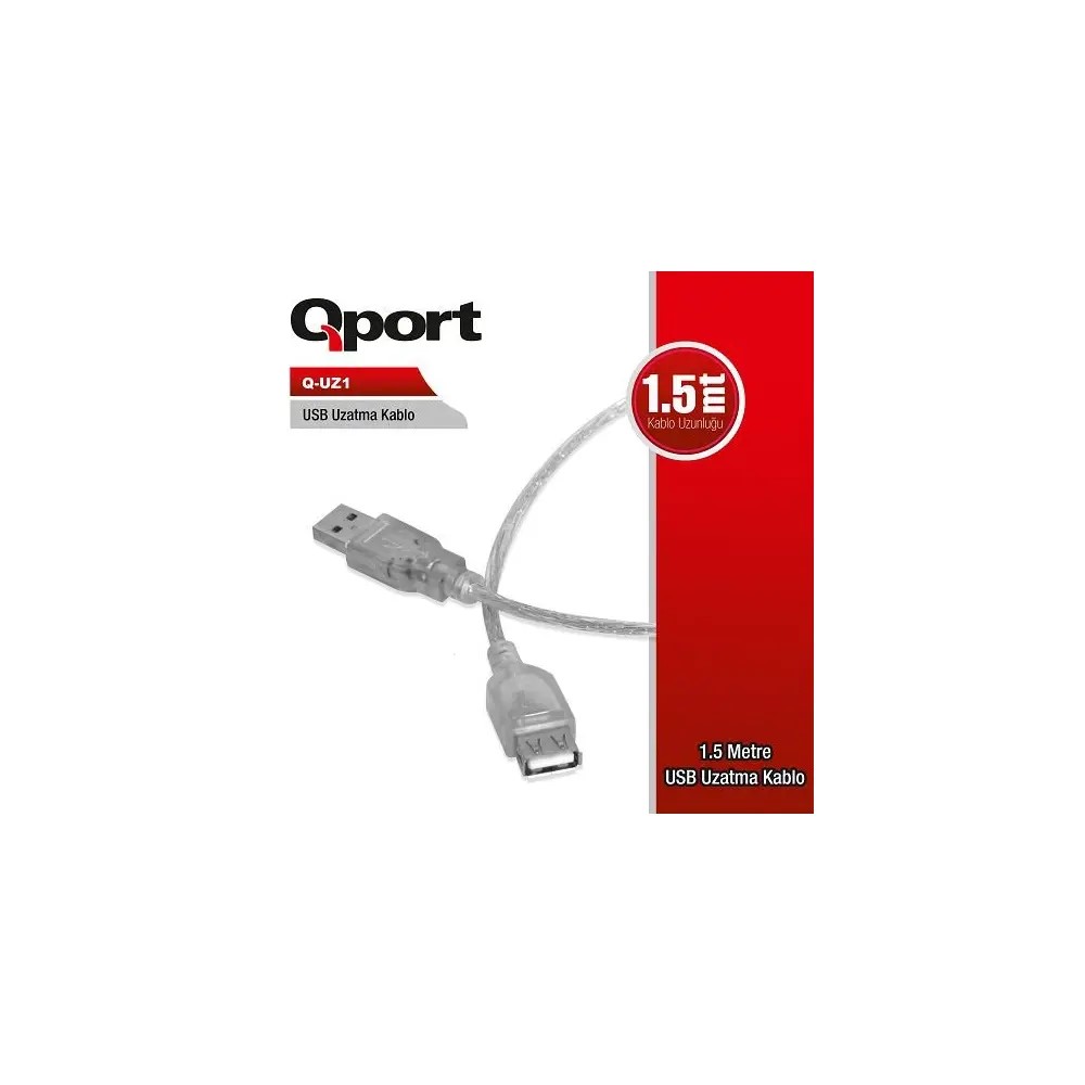 QPORT USB2.0 1.5MT UZATMA KABLOSU (Q-UZ1)