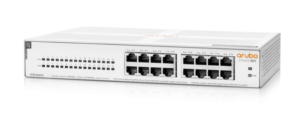 HPE R8R48A 1430-16G 16 PORT 10/100/1000 4XPOE 124W YONETILEM...