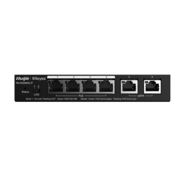 RUIJIE REYEE RG-ES206GC-P 4 PORT 10/100/1000 4xPOE 54W YONET