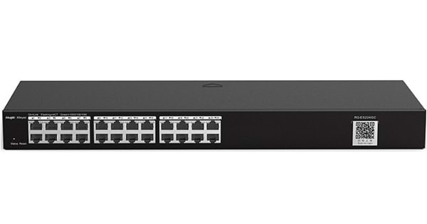 RUIJIE-REYEE RG-ES224GC 24-PORT SMART SWITCH, 24 GIGABIT RJ45 19-INCH RACK-MOUNTABLE STEEL CASE