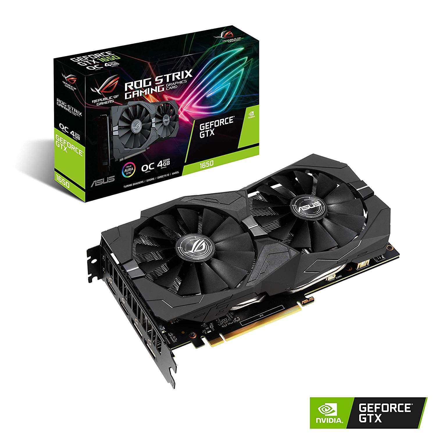 Asus ROG Strix GeForce GTX1650 Gaming 4GB GDDR6 128Bit 1650MHz OC 2xHDMI 2xDP RGB Ekran Kartı