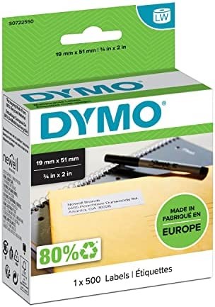 DYMO S0722550 LW COK AMACLI ETIKET, 500 ETIKET-PAKET,19 X 51 MM (11355 )