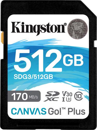 KINGSTON 512GB SD CANVAS GO+ SDG3-512GB