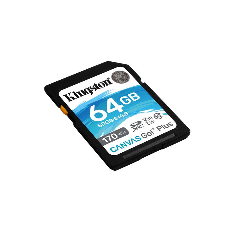 KINGSTON 64GB SD CLASS 3 UHS-I 170MB/S 70MB/S CANVAS GO HAFIZA KARTI