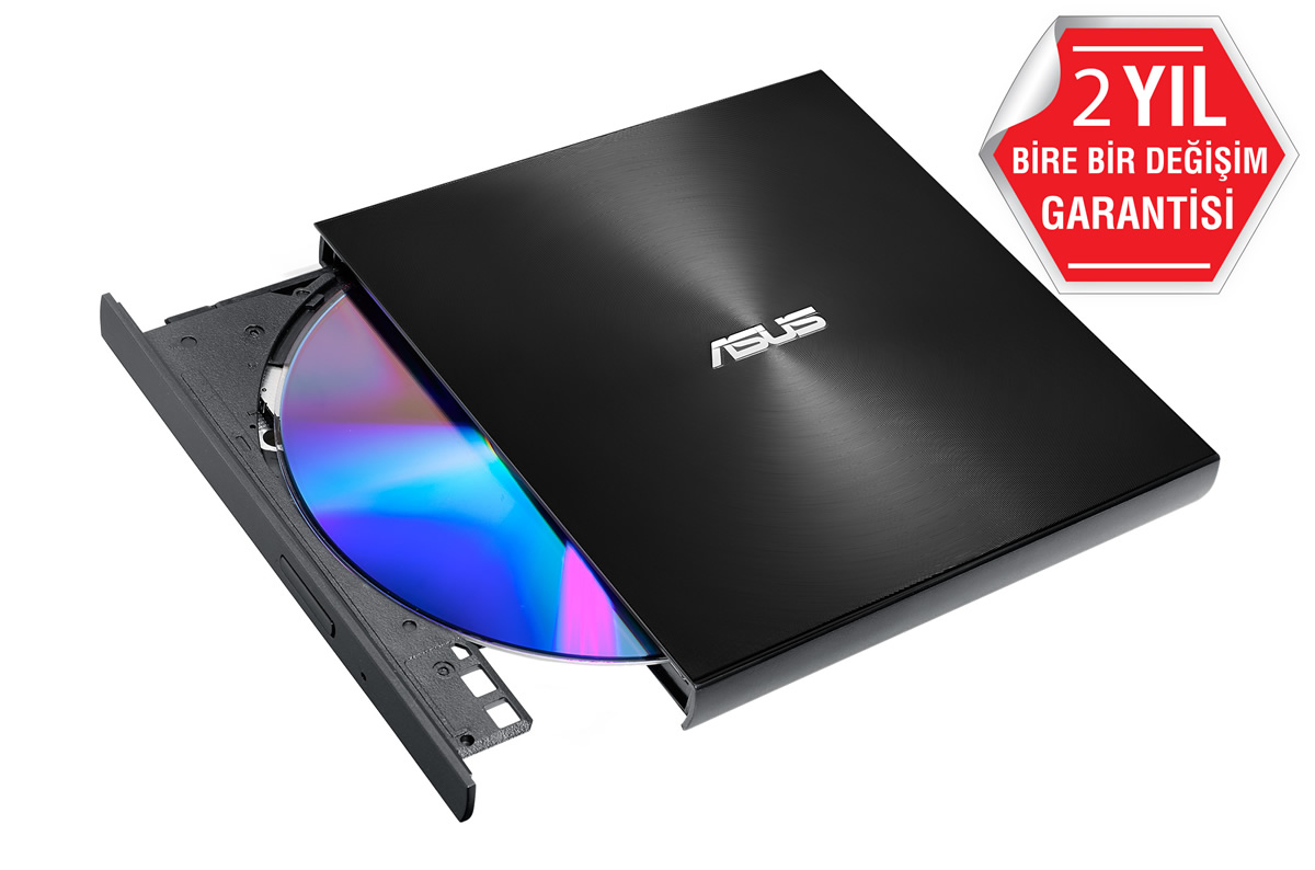 ASUS ZENDRİVE-U9M SDRW-08U9M-U HARİCİ İNCE DVD YAZICI  M-DİSC  USB TYPE-C VE USB 2.0 DESTEKLİ  SİYAH