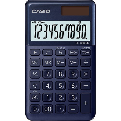 CASIO SL-1000SC-NY CEP TIPI 10 HANE LACIVERT HESAP MAKINESI