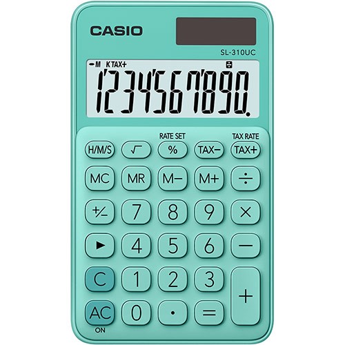 CASIO SL-310UC-GN CEP TIPI 10 HANE YESIL HESAP MAKINESI