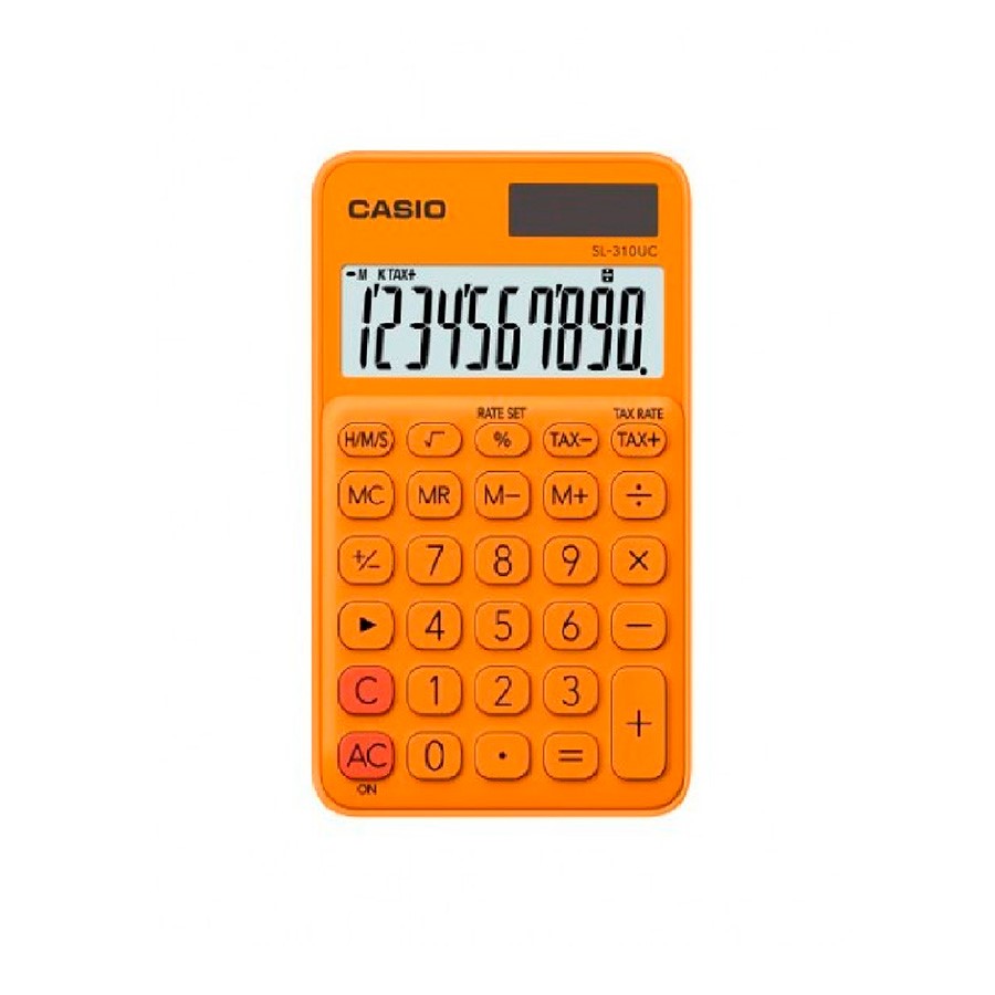 CASIO SL-310UC-RG CEP TIPI 10 HANE TURUNCU HESAP MAKINESI