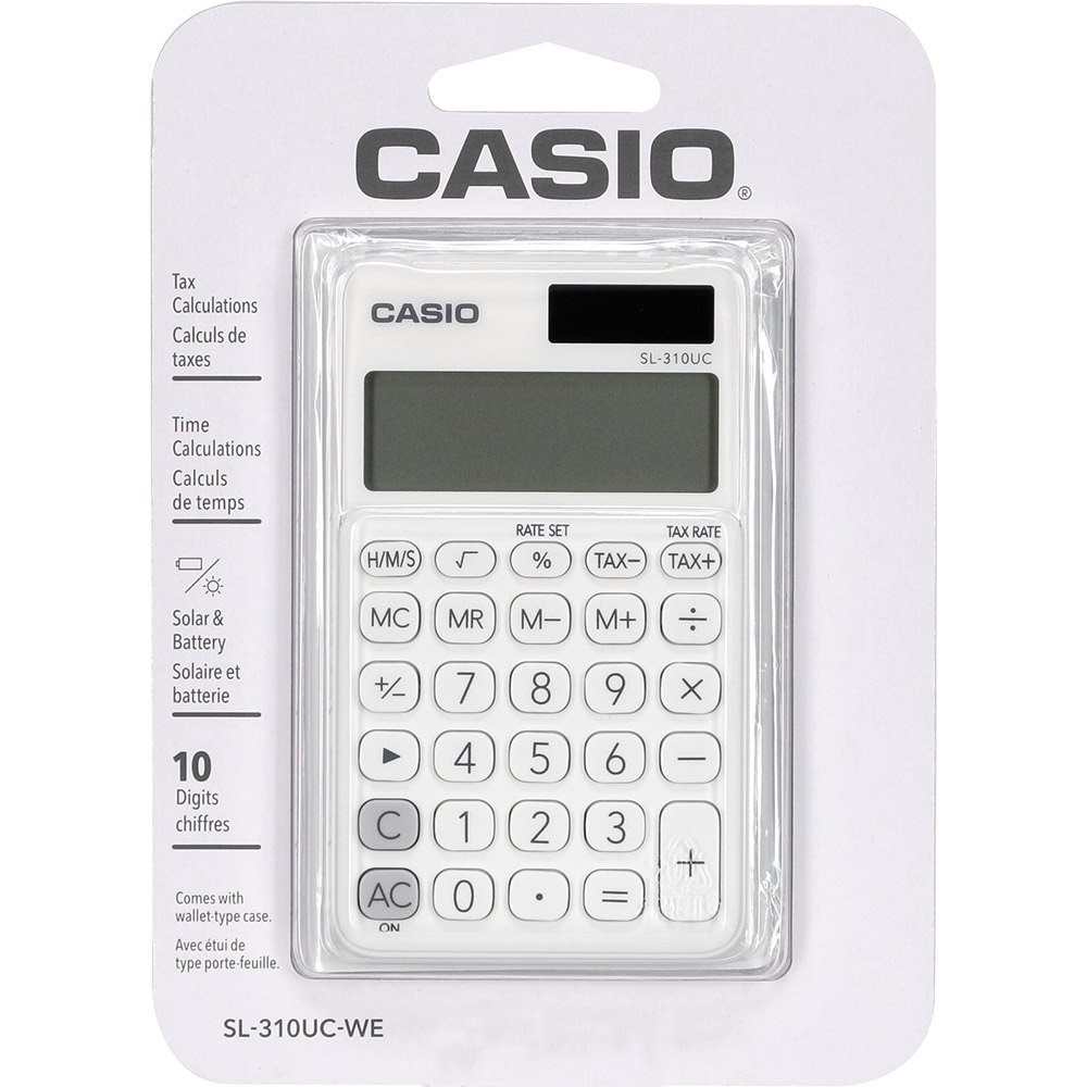 CASIO SL-310UC-WE CEP TIPI 10 HANE BEYAZ HESAP MAKINESI