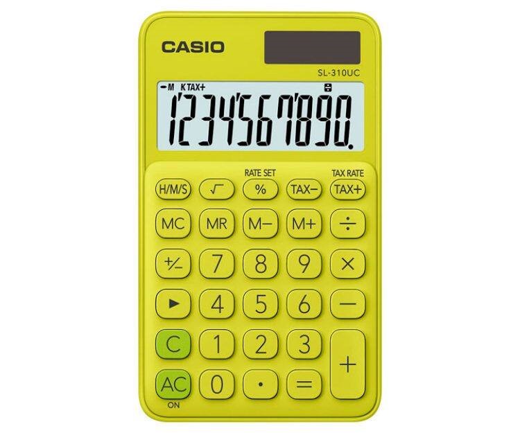 CASIO SL-310UC-YG CEP TIPI 10 HANE SARI HESAP MAKINESI