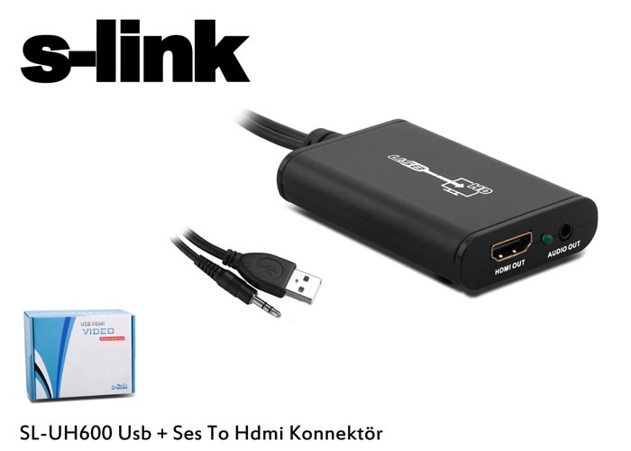 S-LINK SL-UH600 USB + SES TO HDMI CEVIRICI