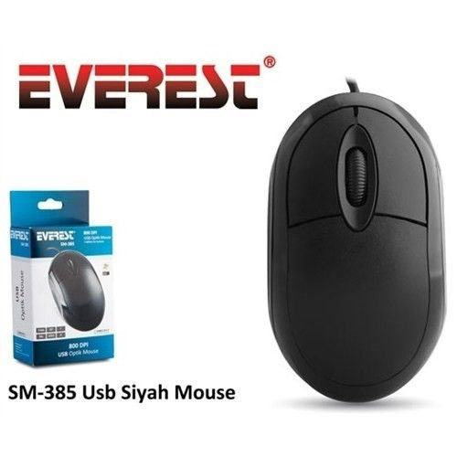 SM-385 EVEREST USB SIYAH KABLOLU OPTIK MOUSE