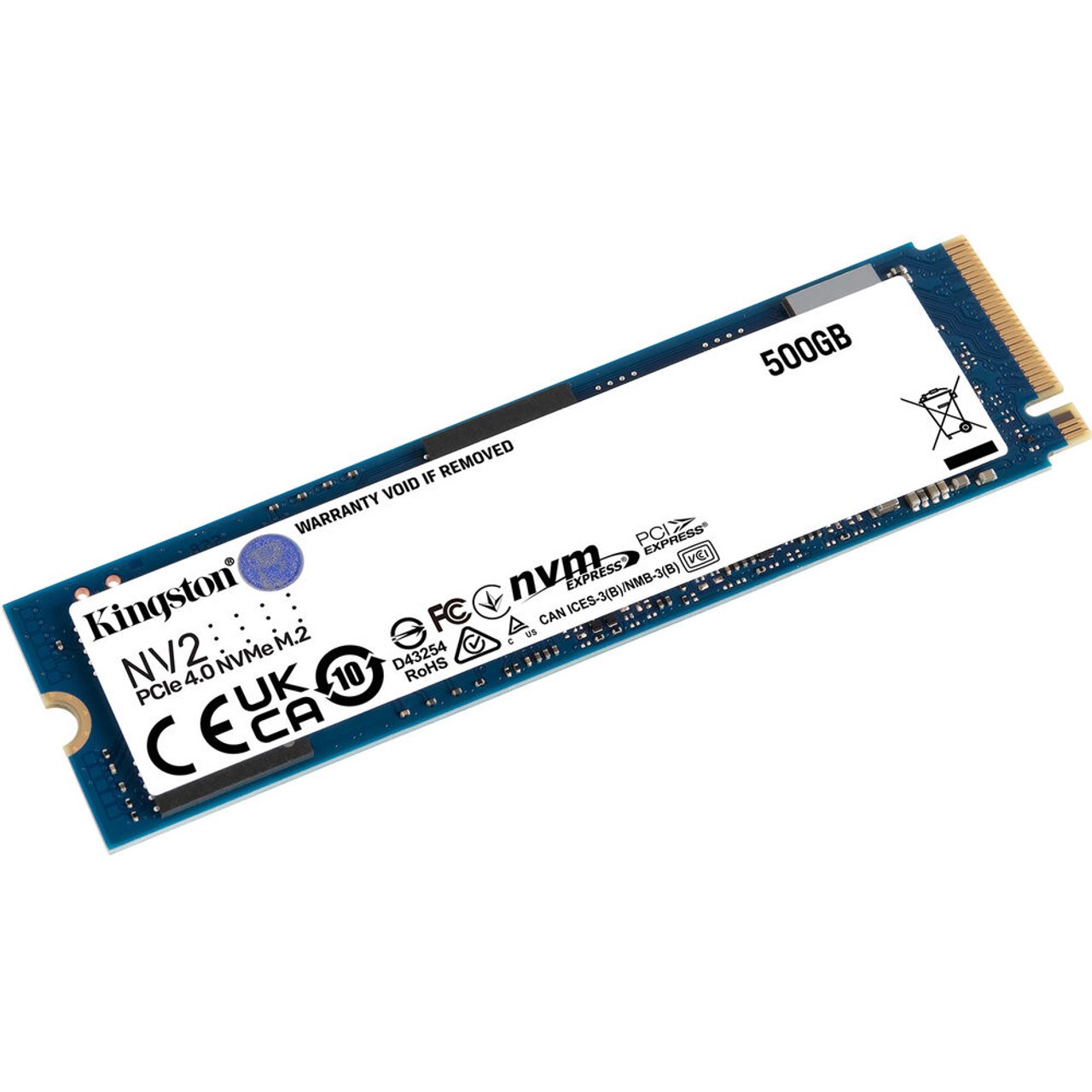 KINGSTON SNV2S-500G NV2 500GB 22X80MM PCIE 4.0 X4 M.2 NVME SSD