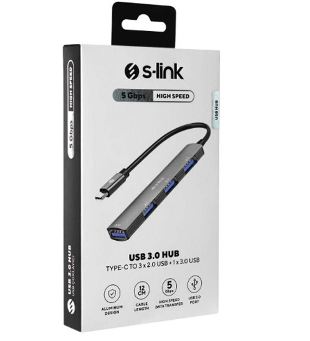 S-LINK SW-U324 3*USB2.0, 1*USB3.0 TYPE-C METAL USB HUB ÇOKLAYICI