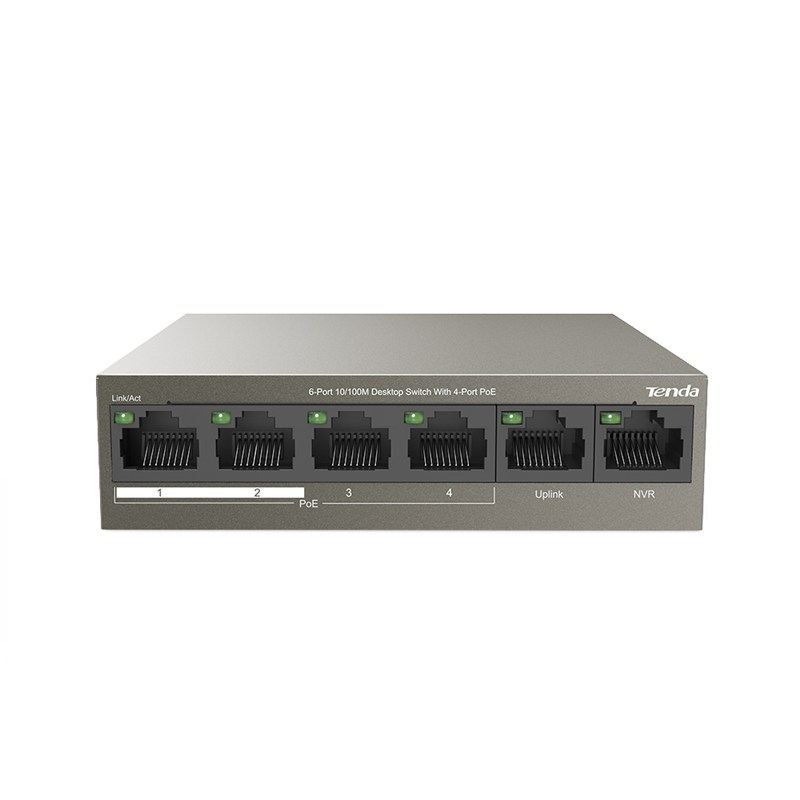 TENDA TEF1106P-4-63W 6-PORT 10-100M 4-PORT POE SWITCH