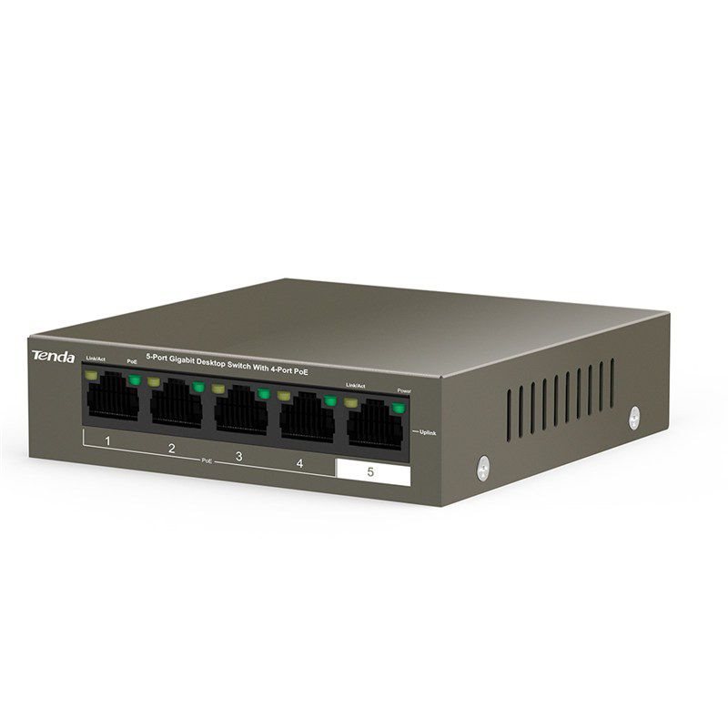 TENDA TEG1105P TEG1105P-4-63W 5 PORT GIGABIT MASAUSTU SWITCH 4 PORT POE