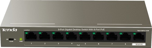 TENDA SWITCH POE GIGABIT STANDART 8 PORT TEG1109P-8-102W