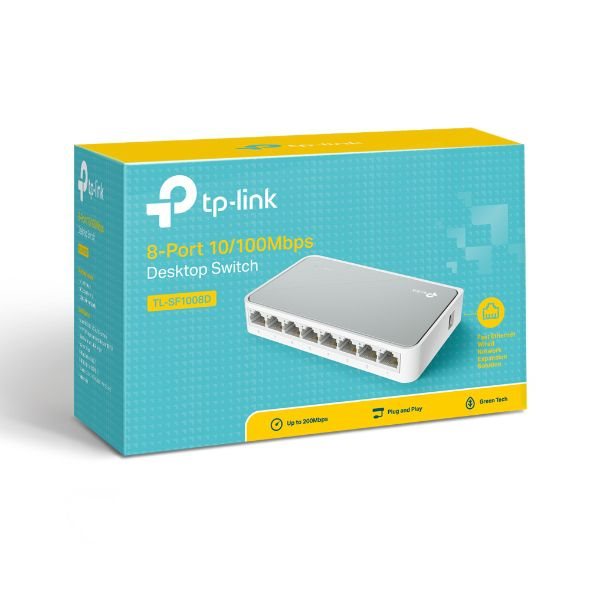 TP-LINK TL-SF1008D 8 PORT 10-100 MASAUSTU SWITCH