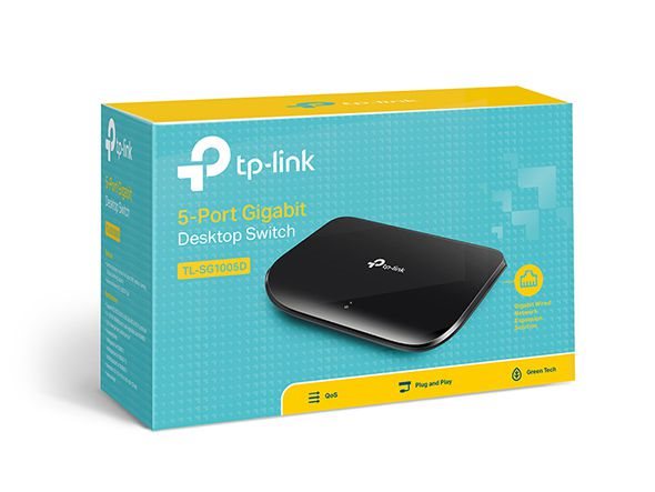 TP-LINK TL-SG1005D 5 PORT GIGABIT MASAUSTU SWITCH (PLASTIK KASA)