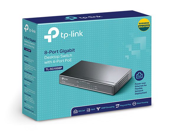 TP-LINK TL-SG1008P 8 PORT 10-100-1000MBPS SWITCH + 4 PORT POE