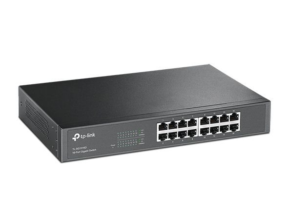 TP-LINK TL-SG1016D 16 PORT GIGABIT MASAUSTU - RACKMOUNT SWITCH