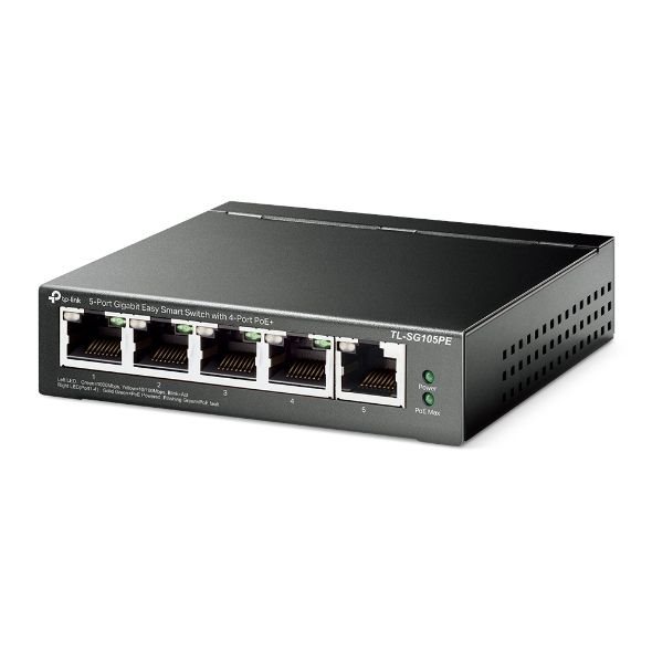 TL-SG105PE TP-LINK 5 PORT GIGABIT 4 PORT POE SMART SWITCH