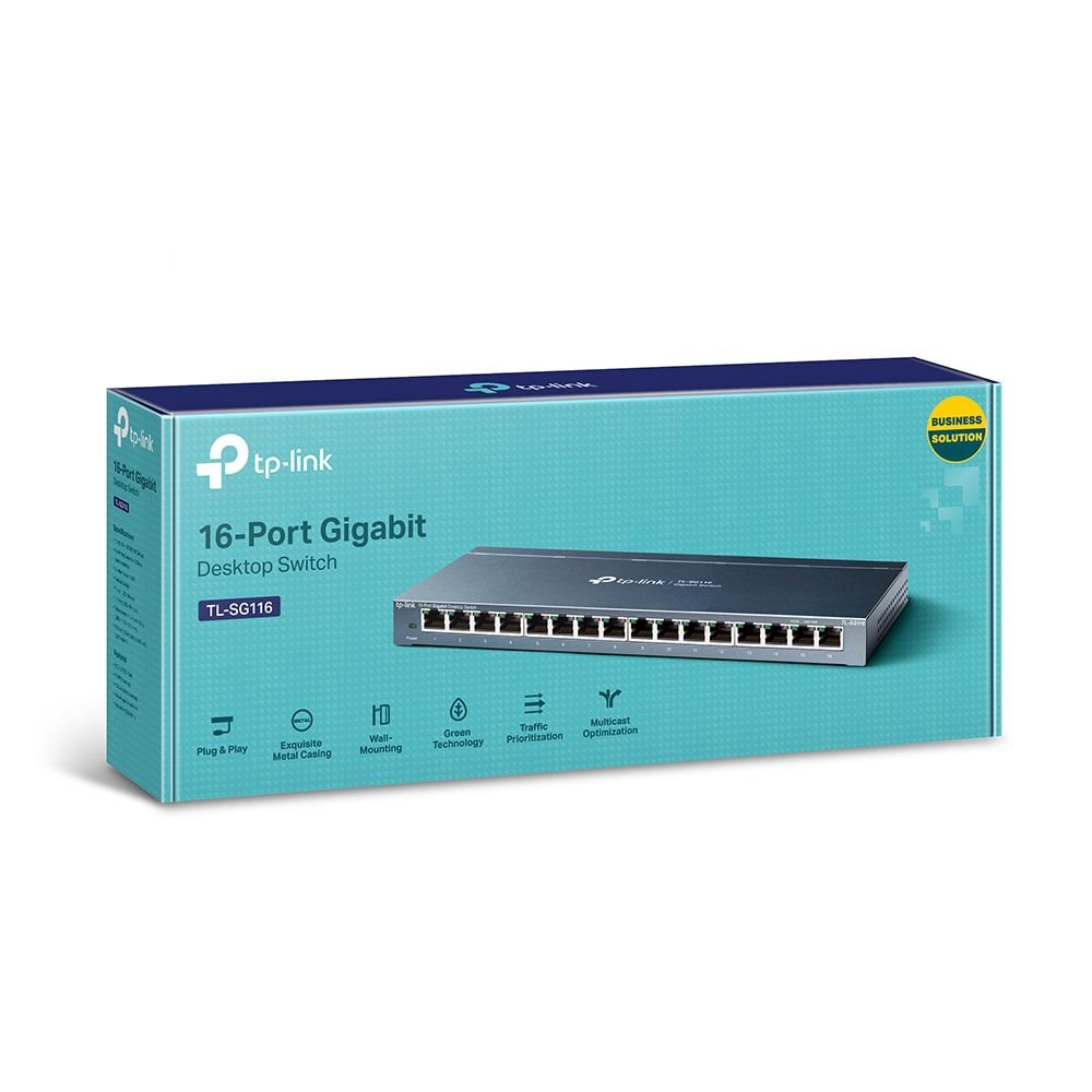 TP-LINK TL-SG116 16 PORT GIGABIT MASAUSTU SWITCH