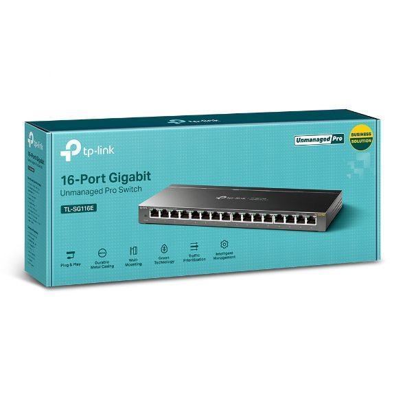 TP-LINK TL-SG116E 16-PORT GIGABIT UNMANAGED PRO SWITCH