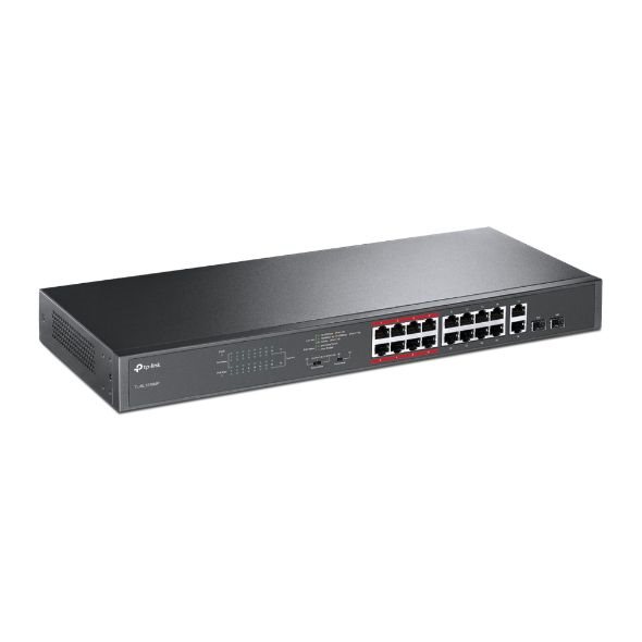 TP-LINK TL-SL1218MP 16 PORT 10-100 + 2 PORT GBIT POE SWITCH