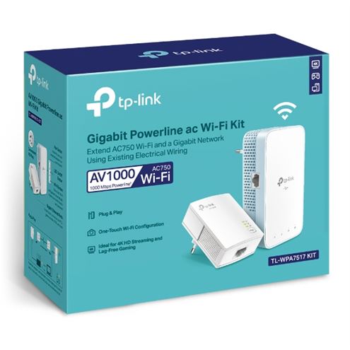 TP-LINK TL-WPA7517 KIT 300MBPS AV1000 KABLOSUZ POWERLINE GENISLETICI