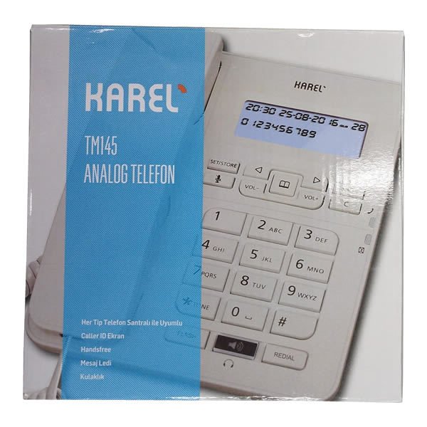 KAREL TM145 KREM KULAKLIKLI EKRANLI MASA USTU TELEFON