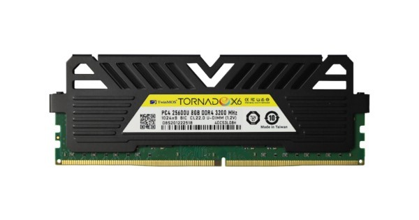 8 GB DDR4 3200MHZ TWINMOS TORNADOX6 CL22 1.2V SOGUTUCULU (TM...