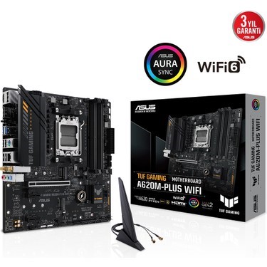 ASUS TUF GAMING A620M-PLUS WIFI AM5 DDR5 SES GLAN 2xDP/HDMI ...