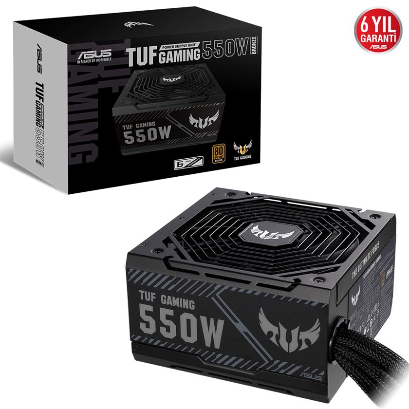 ASUS TUF GAMING 550B 80 PLUS BRONZE 550W GUC KAYNAGI 6 YIL GARANTI