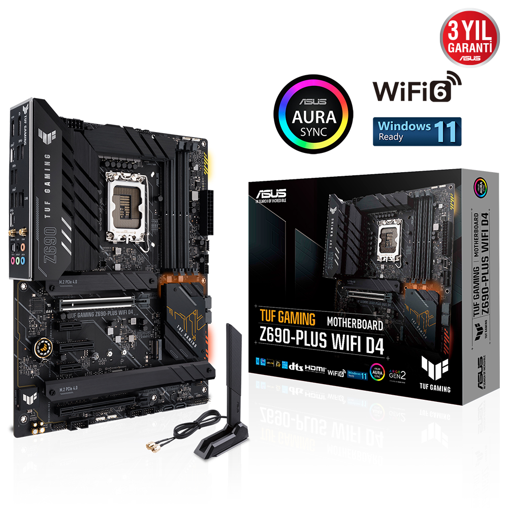 ASUS TUF GAMING Z690-PLUS WIFI D4 5333Mhz(OC) HDMI DP M.2 ATX 1700p