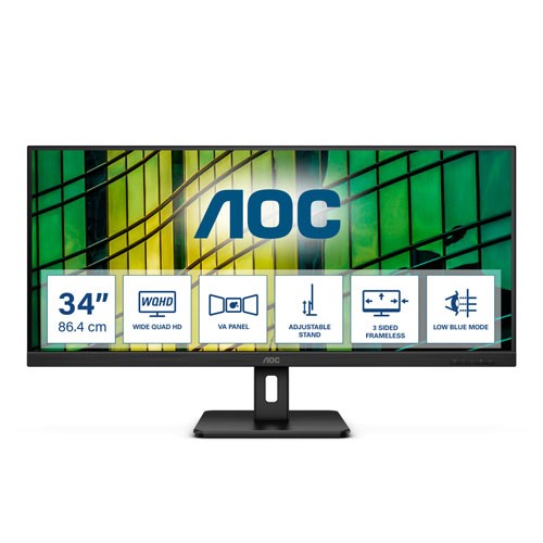 AOC 34” U34E2M/BK 4MS 75HZ 2K HDMI DP