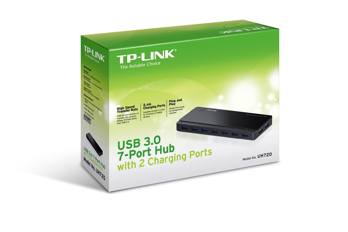 UH720 TP-LINK 2 ŞARJ PORTLU USB 3.0 7 PORTLU HUB