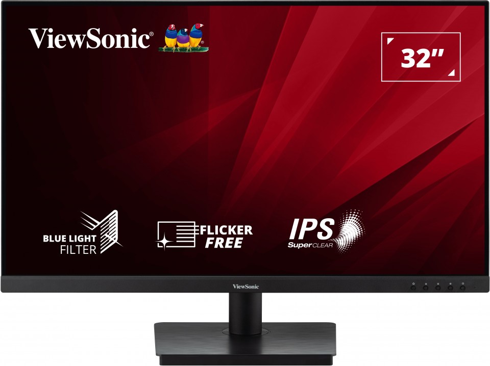 VIEWSONIC VA3209-MH MONITOR 31,5" 4MS 75HZ IPS 1920X1080 FHD 250 HDMI VGA 16:9 50M:1 16.7M HOPARLOR 3 KENAR CERCEVESIZ FLICKER FREE MAVI ISIK FILTRESI TILT VESA