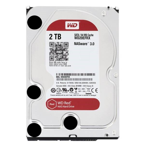 WD 2TB RED 3.5" 5400RPM 64MB SATA3 WD20EFPX