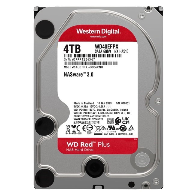 WD 4TB RED 3.5" 5400RPM 256MB SATA3 WD40EFPX