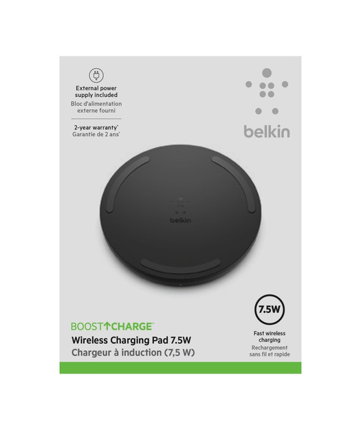 WIA001VFBK BELKIN BOOSTCHARGE 10W KABLOSUZ SARJ PADI + QC 3.0 DUVAR SARJI + KABLO - SIYAH