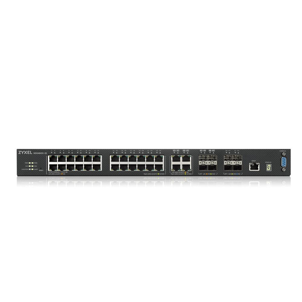 ZYXEL XGS4600-32 28- PORT GBE L3 MANAGED SWITCH WITH 4 SFP + UPLINK