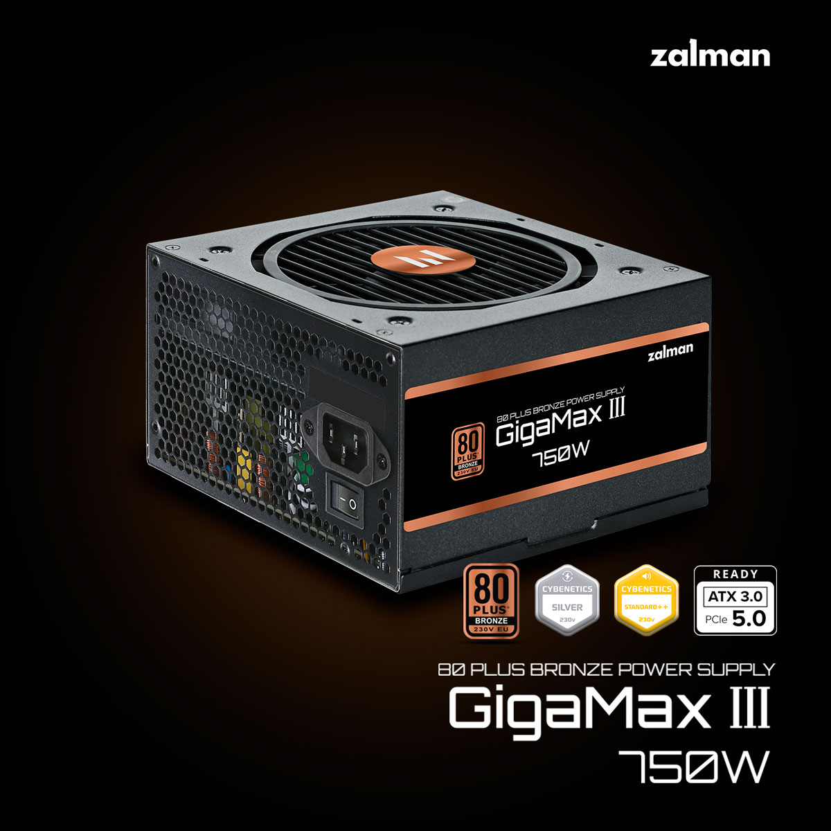 ZALMAN ZM750-GV3 (GIGAMAXIII 750W) +80 PLUS BRONZE GEN5 YÜKSEK KORUMA DEVRE TASARIMI GÜÇ KAYNAĞI