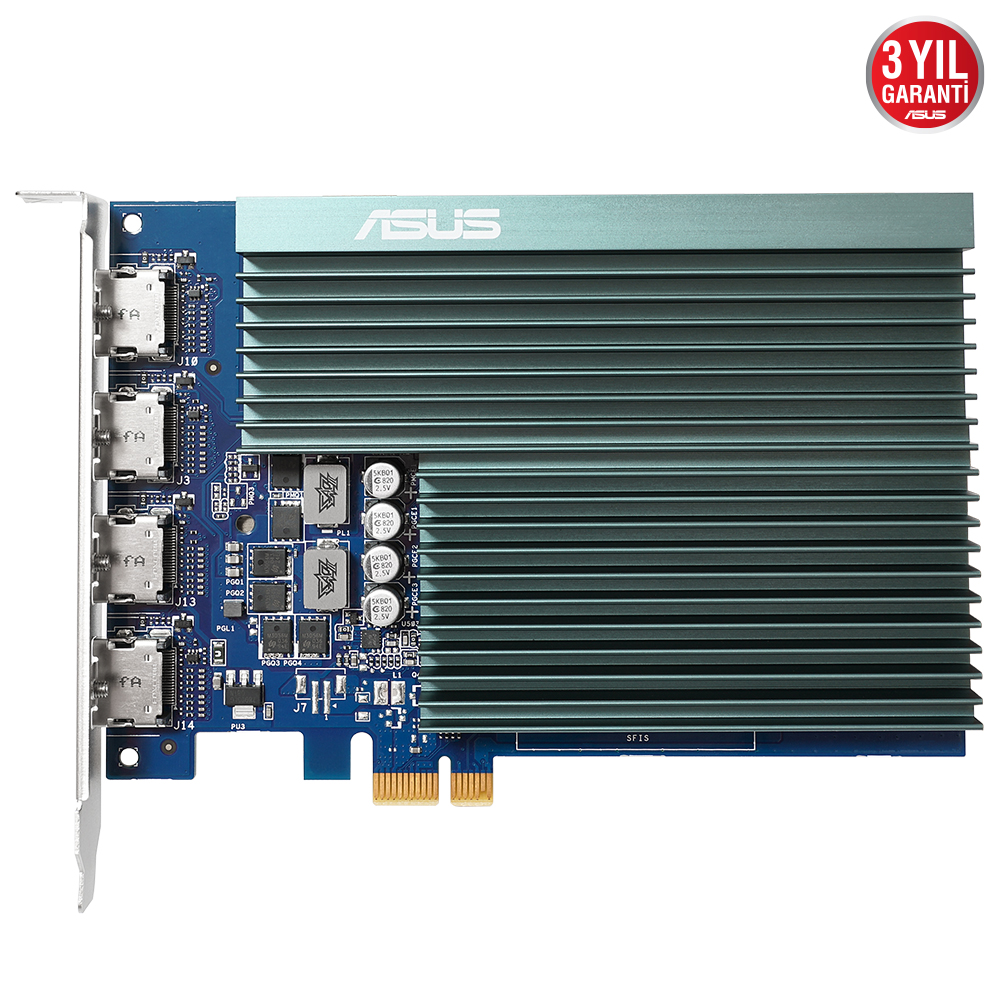 ASUS GEFORCE GT730-4H-SL-2GD5 2GB GDDR5 927 MHZ 64BIT 4XHDMI EKRAN KARTI