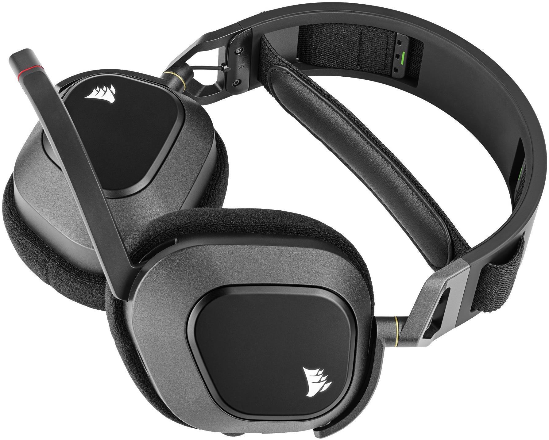 CORSAIR HEADSET - CA-9011235-EU HS80 RGB WIRELESS PREMIUM GAMING HEADSET WITH SPATIAL AUDIO — CARBON