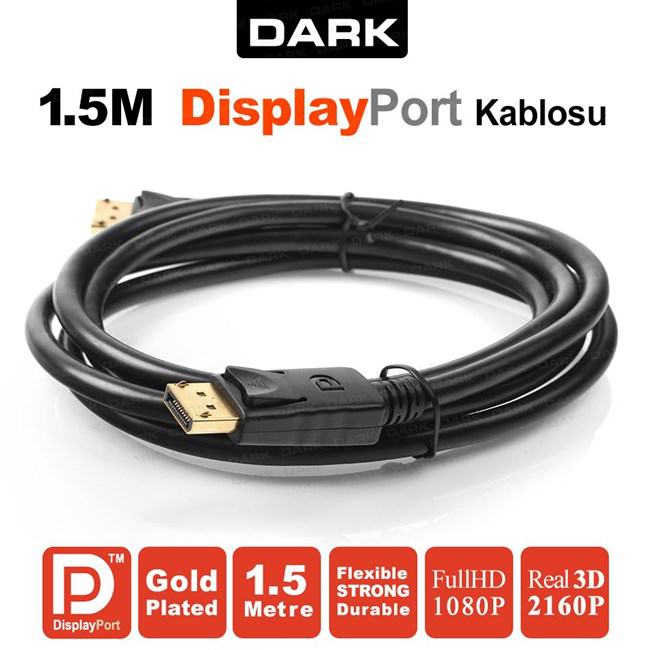 DARK DK-CB-DPL150 1.5 METRE DISPLAYPORT KABLO 