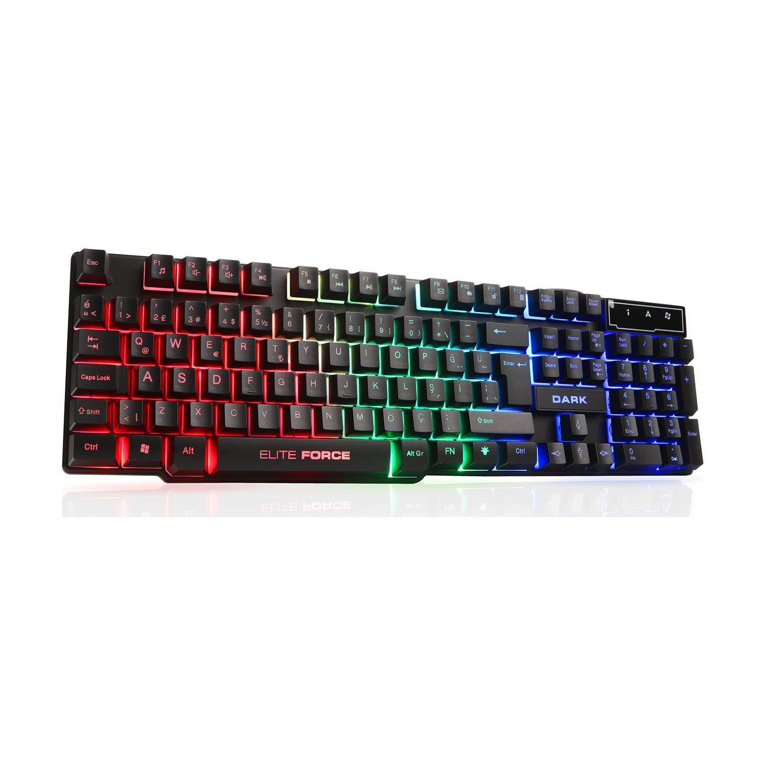 DARK ELITE FORCE MEKANIK HISLI RGB USB KABLOLU Q KLAVYE (DK-AC-GK1000)