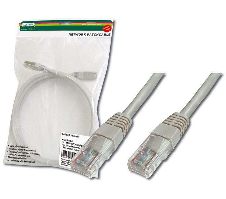 DIGITUS DK-1511-0025 CAT 5E U-UTP 0.25M GRI