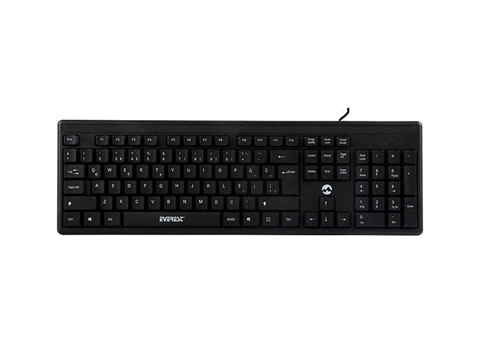 EVEREST KB-1002 SIYAH USB STANDART Q KLAVYE