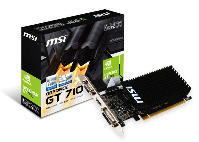 GT 710 2GD3H LP MSI 2 GB 64 BIT GDDR3 GT 710 NVIDIA